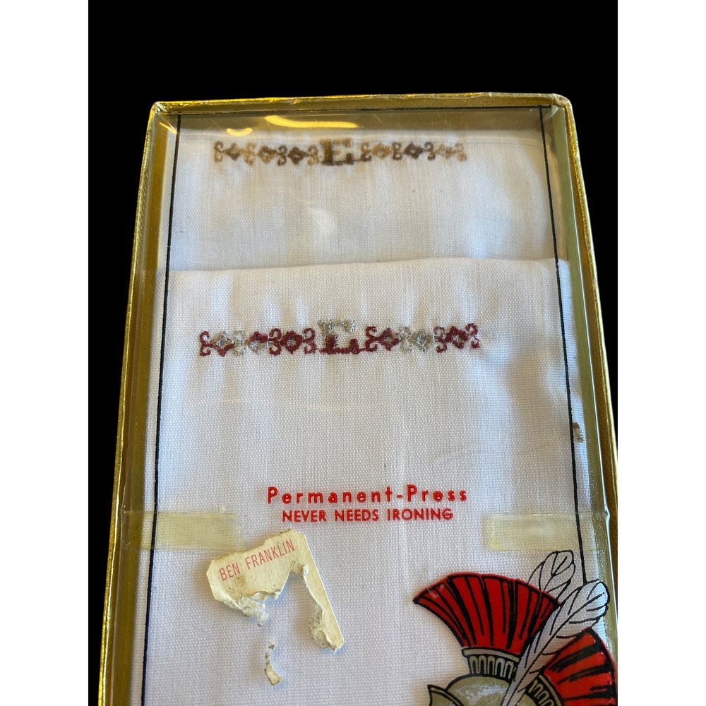 E Monogrammed Handkerchiefs Set Initial Monogram … - image 3